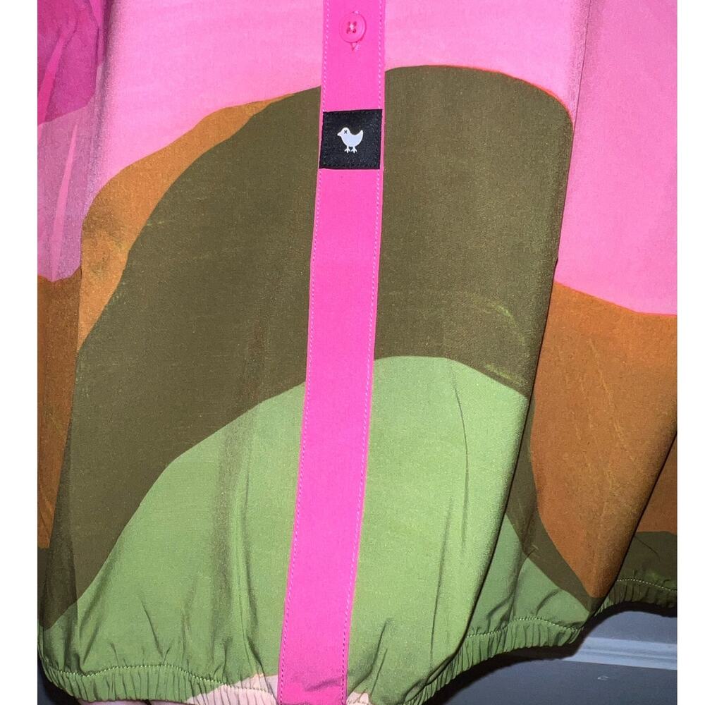 New Bad Birdie Range Short Sleeve Crop Polo Cotton Candy Skies size L - Picture 2 of 9